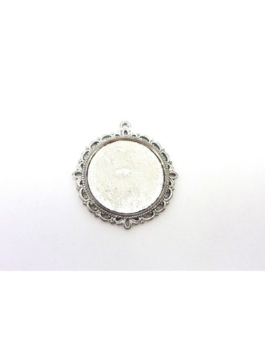 R-Lot de 2 Supports cabochon pendentif...