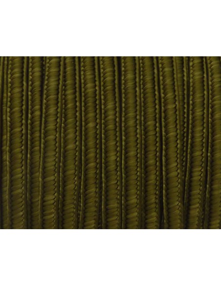 R-5m Ruban Soutache, plat 4mm de couleur vert kaki satiné