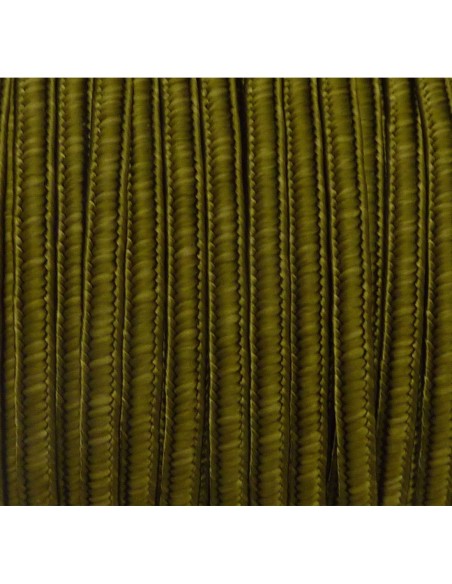 R-5m Ruban Soutache, plat 4mm de couleur vert kaki satiné