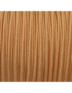 5m Ruban Soutache, plat 4mm de couleur orange pastel satiné
