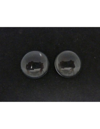 Dome rond 20mm en verre effet loupe