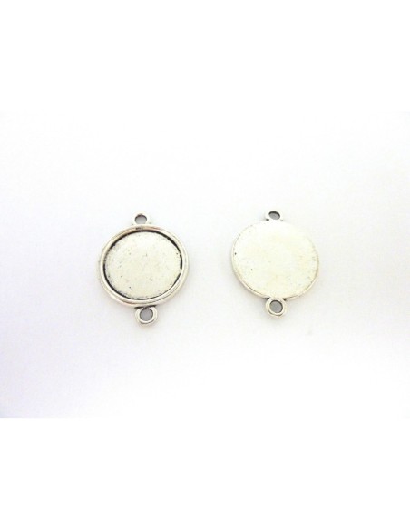 Supports cabochon rond argenté en métal pour cabochon 20mm