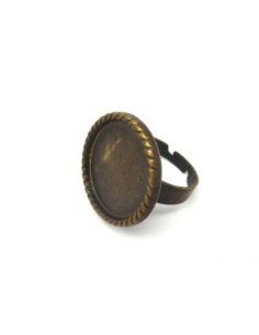 R-Support bague réglable pour cabochon rond de 20mm en...