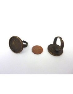 R-Support bague réglable pour cabochon rond de 20mm en... 2