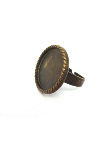 R-Support bague réglable pour cabochon rond de...