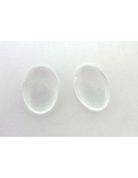Cabochon ovale 10 x 14mm loupe en verre