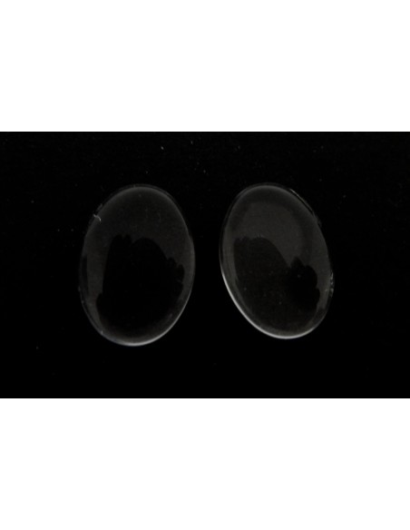 Cabochon ovale 10 x 14mm loupe en verre