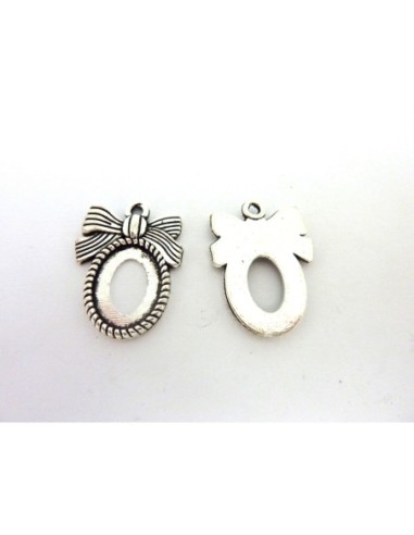 4 Supports cabochon ovale noeud pour cabochon...