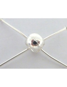 R-20 Perles ronde lisse 4 trous 7mm en métal argenté... 2