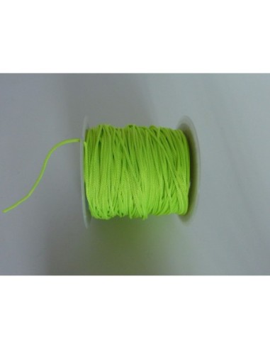 Cordon tressé polyester vert fluo
