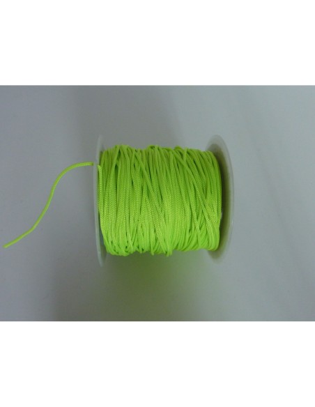 Cordon tressé polyester vert fluo