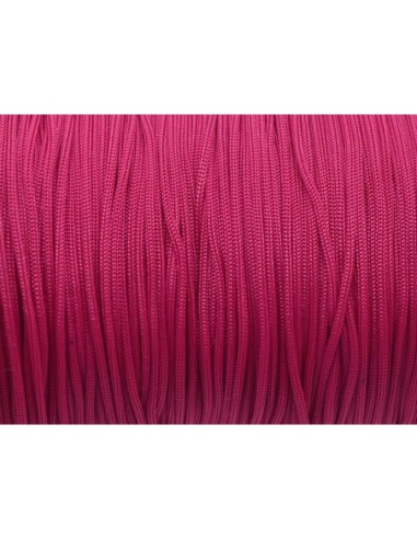 Cordon polyester tressé de couleur rose fuchsia