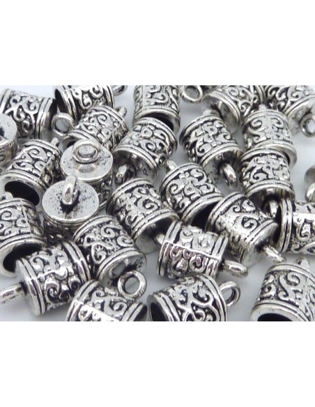 embout pour cordon 6mm en métal argenté embout pour cordon 6mm en métal argenté