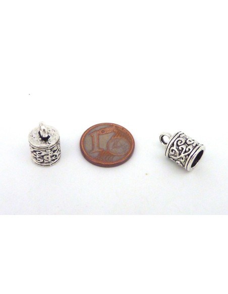 embout pas cher pour cordon 6mm en métal argenté embout pas cher pour cordon 6mm en métal argenté