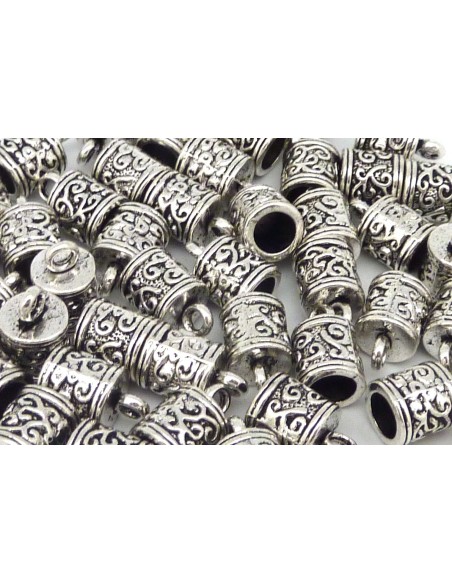 embout pour cordon 6mm en métal argenté embout pour cordon 6mm en métal argenté