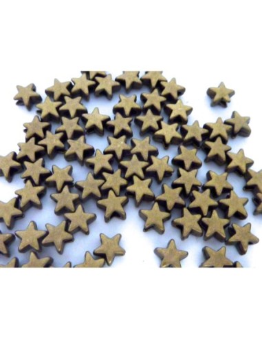 perle étoile bronze pas chère en métal de couleur bronze