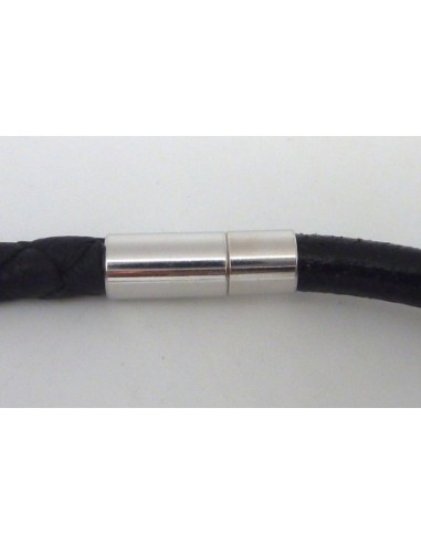 Fermoir argenté pour cordon de 6mm