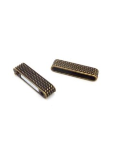 Fermoir manchette bronze en métal travaillé 2