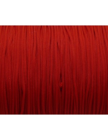 Fil nylon tressé rouge 