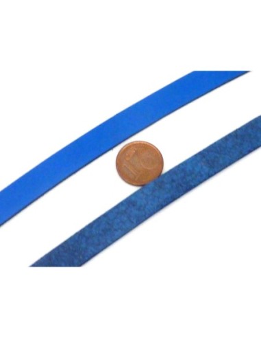 R-20cm Cuir plat largeur 9,4mm de couleur bleu...