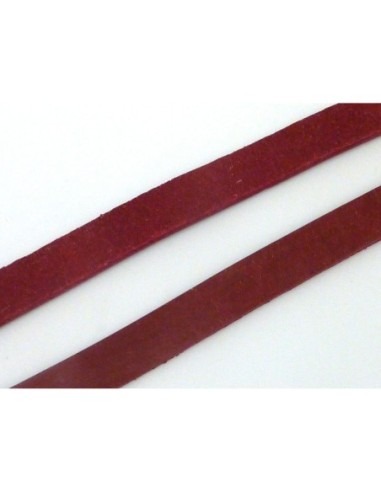 1m Cuir plat largeur 9mm de couleur grenat,...