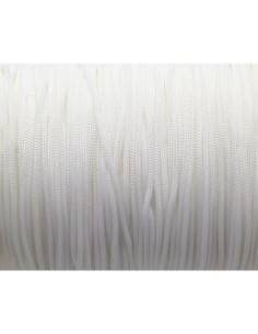Cordon polyester tressé blanc 0,8mm pas cher 2