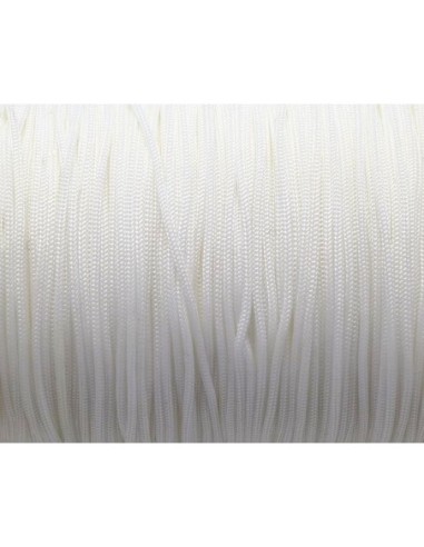 Fil nylon tressé blanc