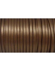 Lanière simili cuir de couleur marron bronze