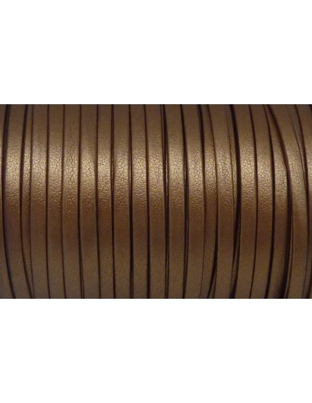 Lanière simili cuir de couleur marron bronze