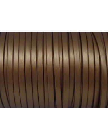 Lanière 3,5mm marron bronze en simili cuir