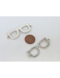 Pendentif lunette en métal argenté 2