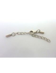 2 Fermoirs mousqueton embout rond pour fil de 1,5mm en...