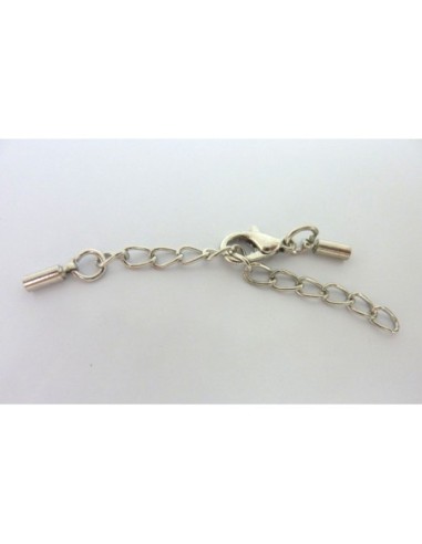 2 Fermoirs mousqueton embout rond pour fil de...