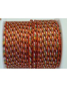 1m Fil polyester, nylon tressé 1,7mm multicolore