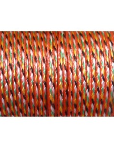1m Fil polyester, nylon tressé 1,7mm multicolore 2