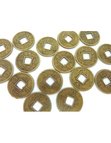 Perle intercalaire en métal travaillé de couleur bronze