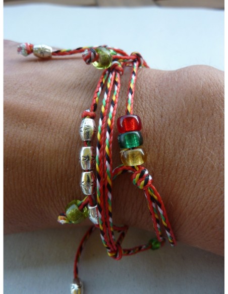 1m Fil polyester, nylon tressé 1,7mm multicolore