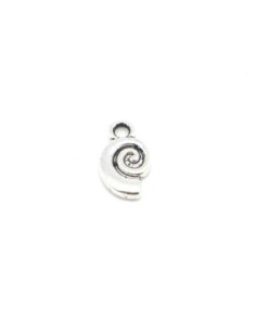 Lot de 20 Breloques escargot, pendentif escargot spirale en métal argenté 12mm x 7mm 2