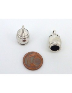 2 Embouts pour cordon de 7mm en métal argenté 2