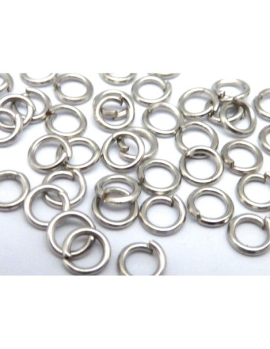 Anneau de jonction 4mm x 0,9mm en métal argenté