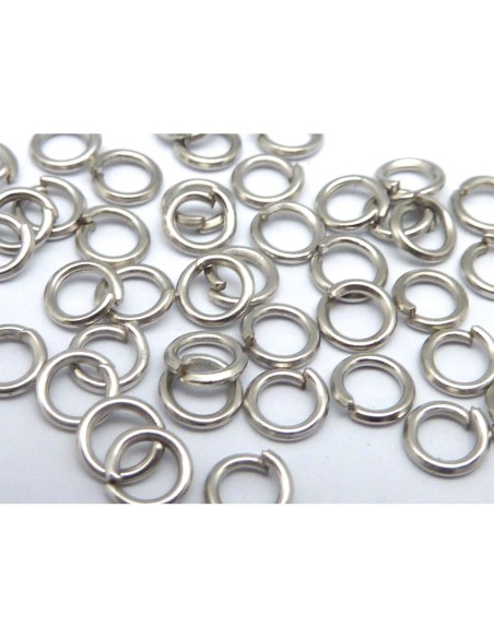 Anneau de jonction argenté 4mm x 0,9mm