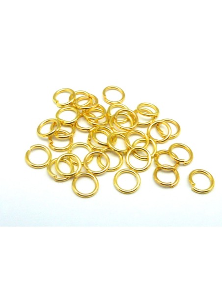 R-20g soit environ 460 anneaux de jonction 5mm x 0,8mm en métal doré