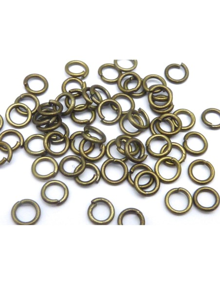 Anneaux de jonction 4mm en métal de couleur bronze