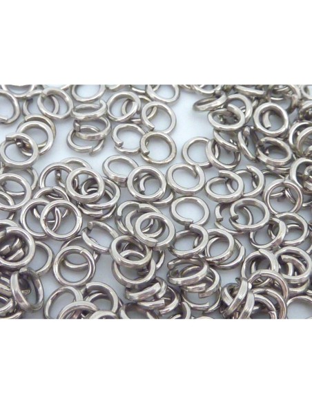 Anneau de jonction 5mm de diamètre métal argenté