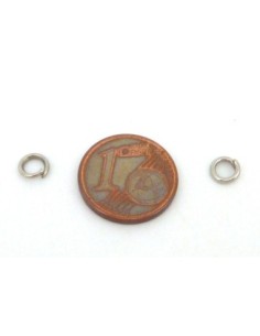 Anneau de jonction 5mm de diamètre métal argenté 2