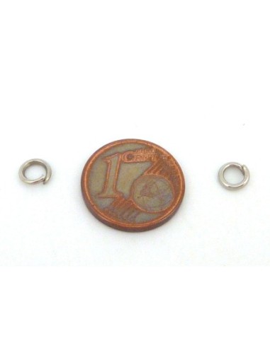 Anneau de jonction 5mm de diamètre métal argenté