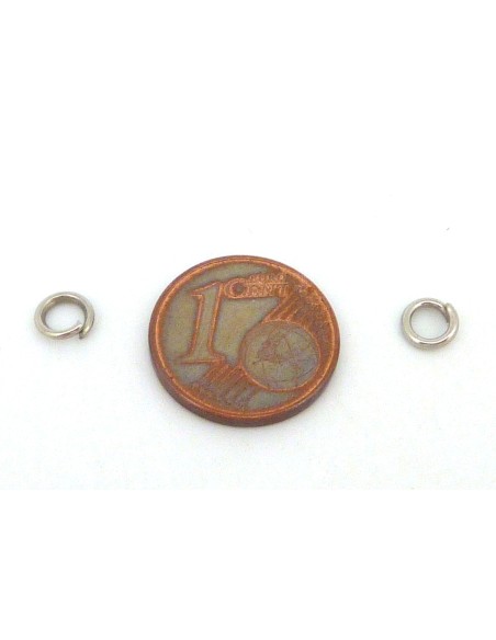 Anneau de jonction 5mm de diamètre métal argenté