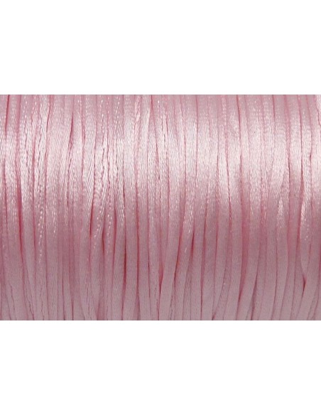 Cordon Queue de rat 1mm rose pâle pour création DIY