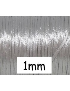 Cordon queue de rat gris perle 1mm pour tressage
