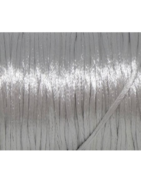 Cordon queue de rat gris perle 1mm pour tissage kumihimo